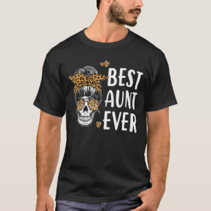 Best tante Ever Skull Leopard Moederdag T-shirt