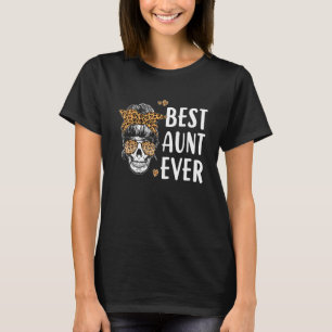 Best tante Ever Skull Leopard Moederdag T-shirt