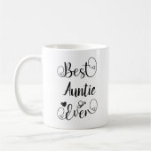 Best Tante Ever Typografie Script Schattige Minima Koffiemok (Links)