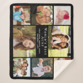 Best tante Photo Collage Black ter wereld Sherpa Deken (Voorkant)