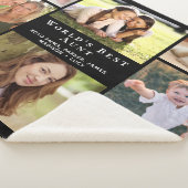 Best tante Photo Collage Black ter wereld Sherpa Deken (3/4)