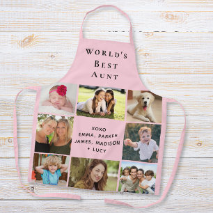 Best tante Photo Collage Pink ter wereld Schort