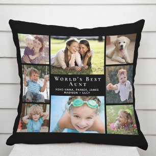 Best tante Photo Collage, speciaal gepersonaliseer Kussen