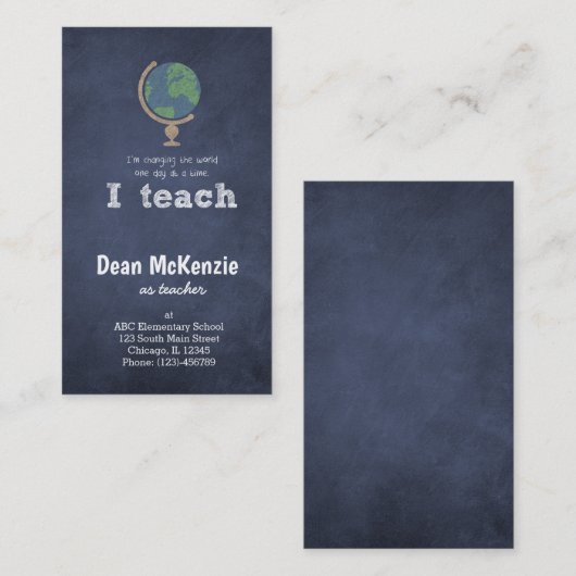 Best Teacher appreciation quote Visitekaartje (Voorkant / Achterkant)