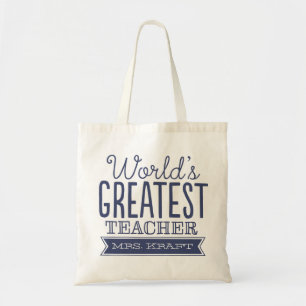 Best Teacher Canvas tas Gift ter wereld