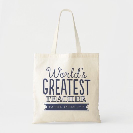 Best Teacher Canvas tas Gift ter wereld (Voorkant)