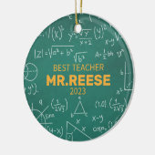 Best Teacher Custom Math Teacher Name Mathematics Keramisch Ornament (Links)