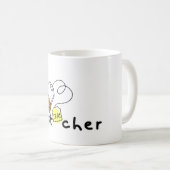 “Best TEAcher” – Cute Funny Teacher Gift  Koffiemok (Voorkant rechts)