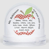 Best Teacher Ever Apple Motifs Appreciation  Sneeuwbol (Achterkant)