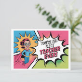 Best Teacher Ever Bedankkaart (Staand voorkant)