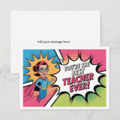 Best Teacher Ever Bedankkaart (Voorkant / Achterkant)