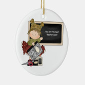 Best Teacher Ever Board Keramisch Ornament (Rechts)