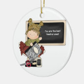 Best Teacher Ever Board Keramisch Ornament (Links)
