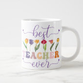 Best teacher ever, Custom mug  for teacher Grote Koffiekop (Rechts)