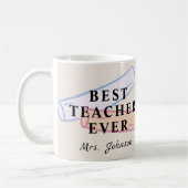 Best Teacher Ever – Custom Name Coffee Mug Koffiemok (Links)