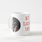 Best Teacher Ever Custom Photo Mug Koffiemok (Voorkant links)