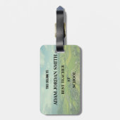 Best Teacher Ever Custom School Luggage Tag Bagagelabel (Achterkant verticaal)