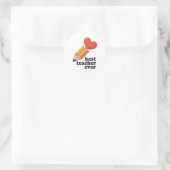 Best Teacher Ever Cute Pencil Heart Sticker Teache (Tas)