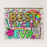 Best Teacher Ever Legpuzzel<br><div class="desc">Best Teacher Ever
Teacher Appreciation Gift
Art/illustration
colorful
customizable</div>