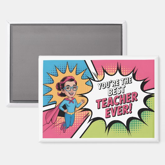 Best Teacher Ever Magneet (Voorkant / Achterkant)