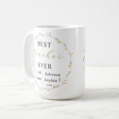 Best Teacher Ever Mug – Custom Name Sip of Thanks Koffiemok (Voorkant links)