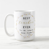 Best Teacher Ever Mug – Custom Name Sip of Thanks Koffiemok (Links)