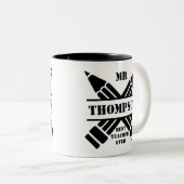 Best Teacher Ever Pencil Monogram Coffee Mok (Voorkant rechts)