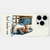 Best Teacher Ever Winter Penguin Design Case-Mate iPhone Case (Achterkant (horizontaal))
