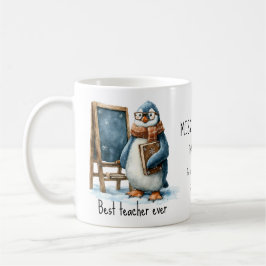 Best Teacher Ever Winter Penguin Design Koffiemok