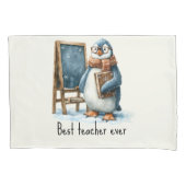 Best Teacher Ever Winter Penguin Design Kussensloop (Voorkant)