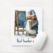 Best Teacher Ever Winter Penguin Design Muismat (Met muis)