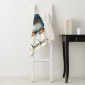 Best Teacher Ever Winter Penguin Design Sherpa Deken (In situ)