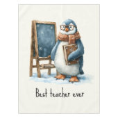 Best Teacher Ever Winter Penguin Design Tafelkleed (Voorkant)