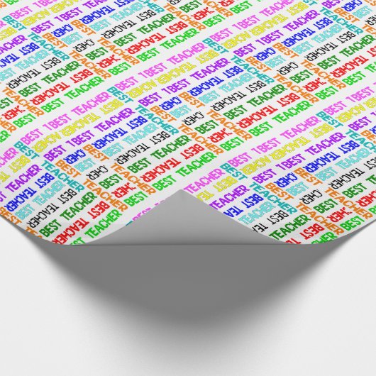 Best Teacher Gift Wrapping Paper Cadeaupapier (Hoek)