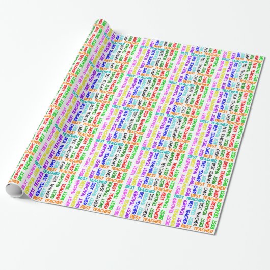 Best Teacher Gift Wrapping Paper Cadeaupapier (Uitgerold)