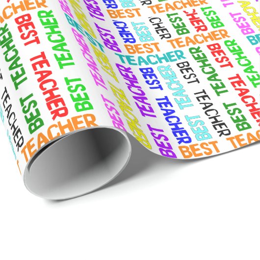 Best Teacher Gift Wrapping Paper Cadeaupapier (Rol Hoek)