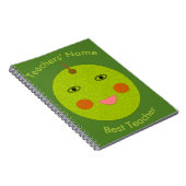 Best Teacher Happy Apple Custom Notitieboek (Rechterzijde)