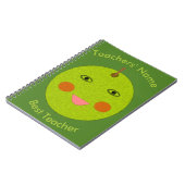 Best Teacher Happy Apple Custom Notitieboek (Linkerzijde)