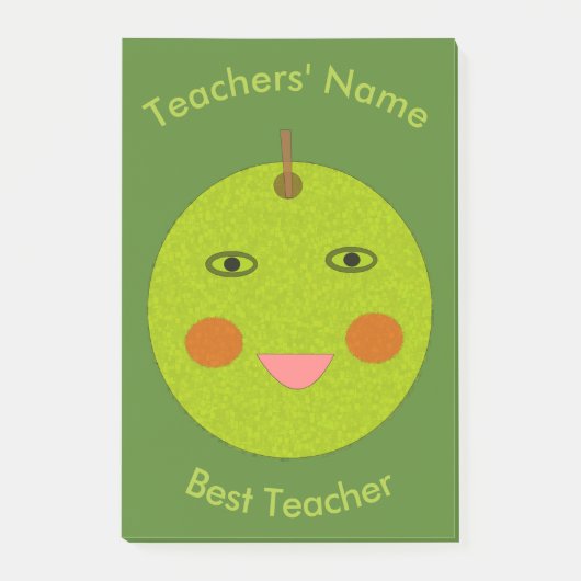 Best Teacher Happy Apple Custom Post-bericht Post-it® Notes (Voorkant)