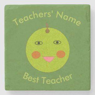 Best Teacher Happy Apple Custom Stone Onderzetter