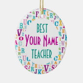 Best Teacher Personalized Apprecient Ornament (Rechts)