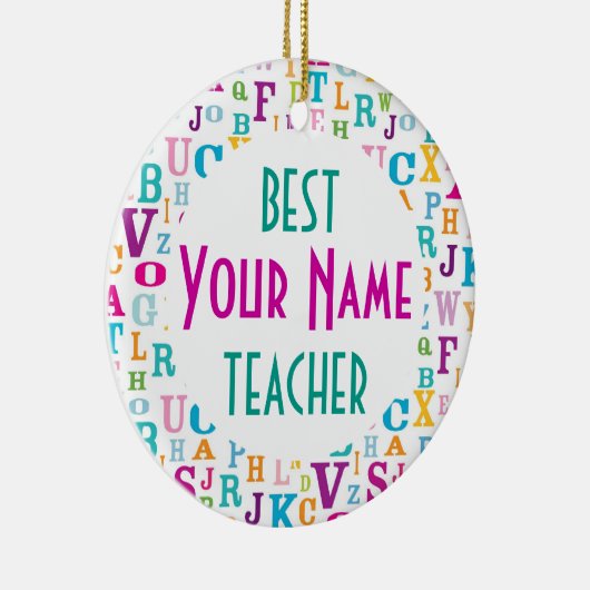 Best Teacher Personalized Apprecient Ornament (Rechts)
