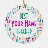 Best Teacher Personalized Apprecient Ornament (Voorkant)
