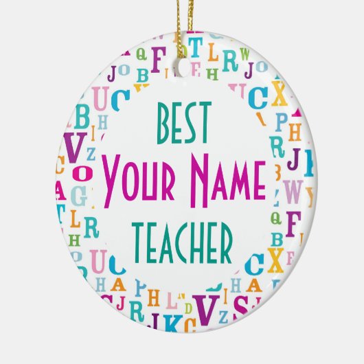 Best Teacher Personalized Apprecient Ornament (Links)