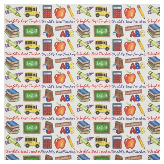 Best Teacher School Supplies Stof (Swatch)