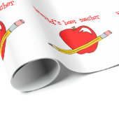 Best Teacher Wrapping Paper ter wereld Cadeaupapier (Rol Hoek)