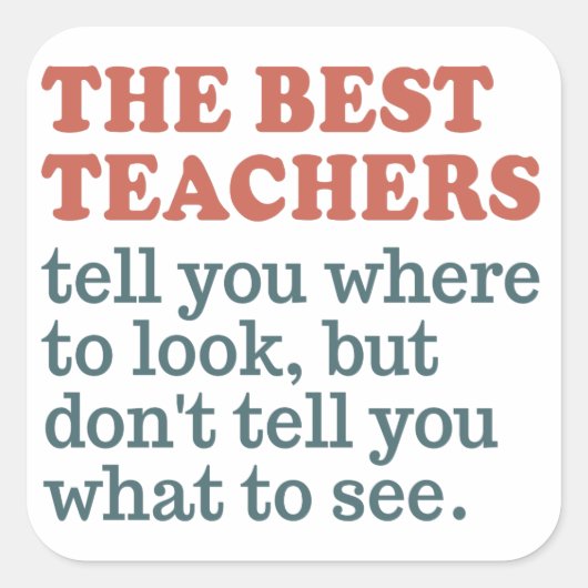BEST TEACHERS aangepaste kleur stickers (Voorkant)
