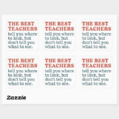 BEST TEACHERS aangepaste kleur stickers (Vel)
