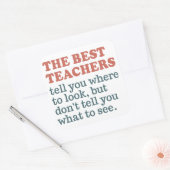BEST TEACHERS aangepaste kleur stickers (Envelop)