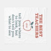 BEST TEACHERS custom monogram fleece dekens (Voorkant (Horizontaal))